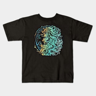 Aquarius Zodiac Sign Men Neptune Kids T-Shirt